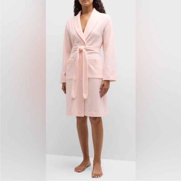 HANRO PLUSH WRAP ROBE, TENDER ROSE, SIZE SMALL (6-8) Pink Lounge Style 7127 - Picture 1 of 9